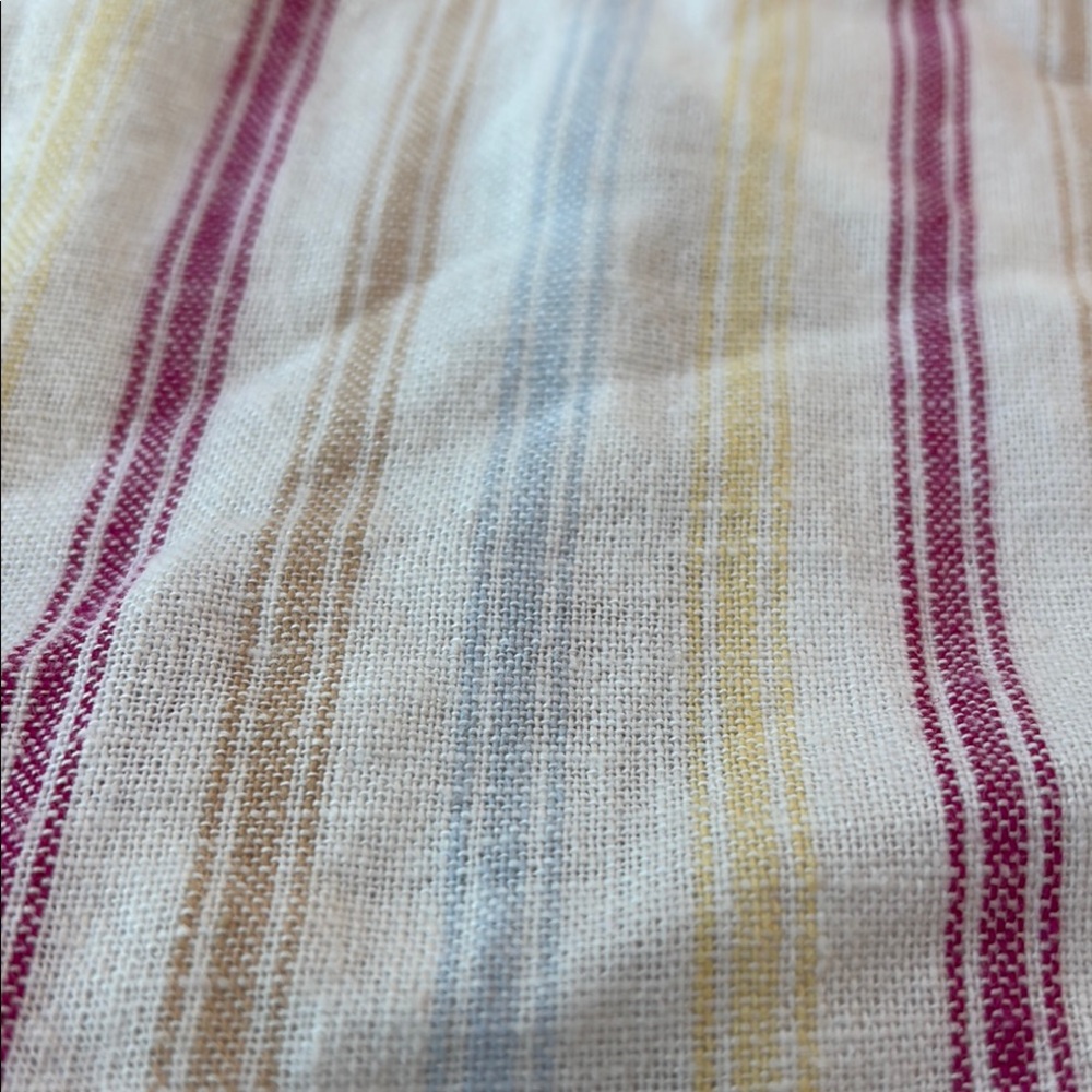 NWT GAP High Waist XL Shorts in Linen/Rayon blend Cream w/ Stripes. Summer cool! - Picture 3 of 16